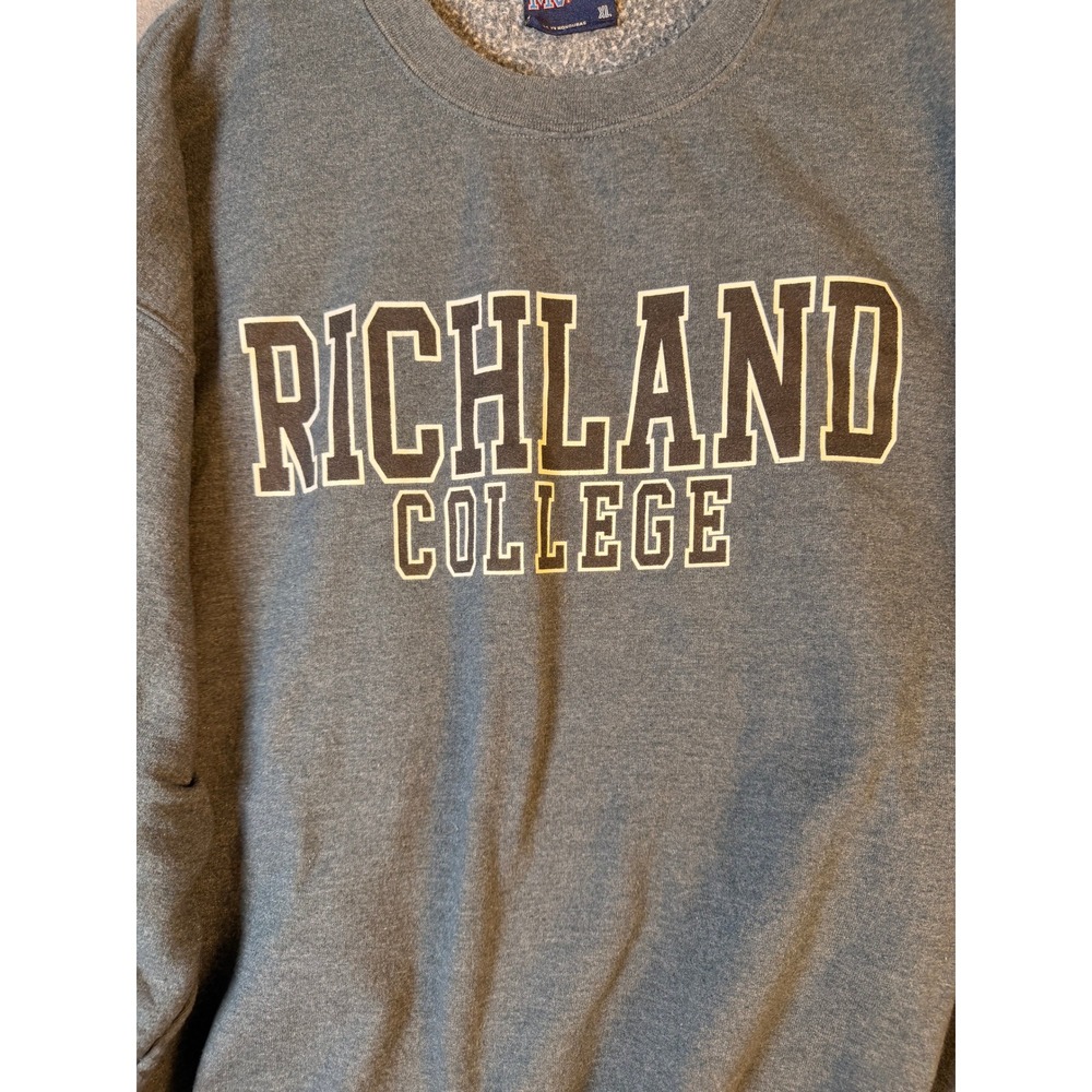 Richland College Sweatshirt Gray XL MVSport Crewneck Pullover College Apparel